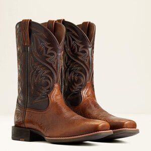 ~ BRAND NEW ~ ARIAT SPORT HERDSMAN COWBOY BOOT PEANUT BUTTER|CHAGA BROWN SIZE 11